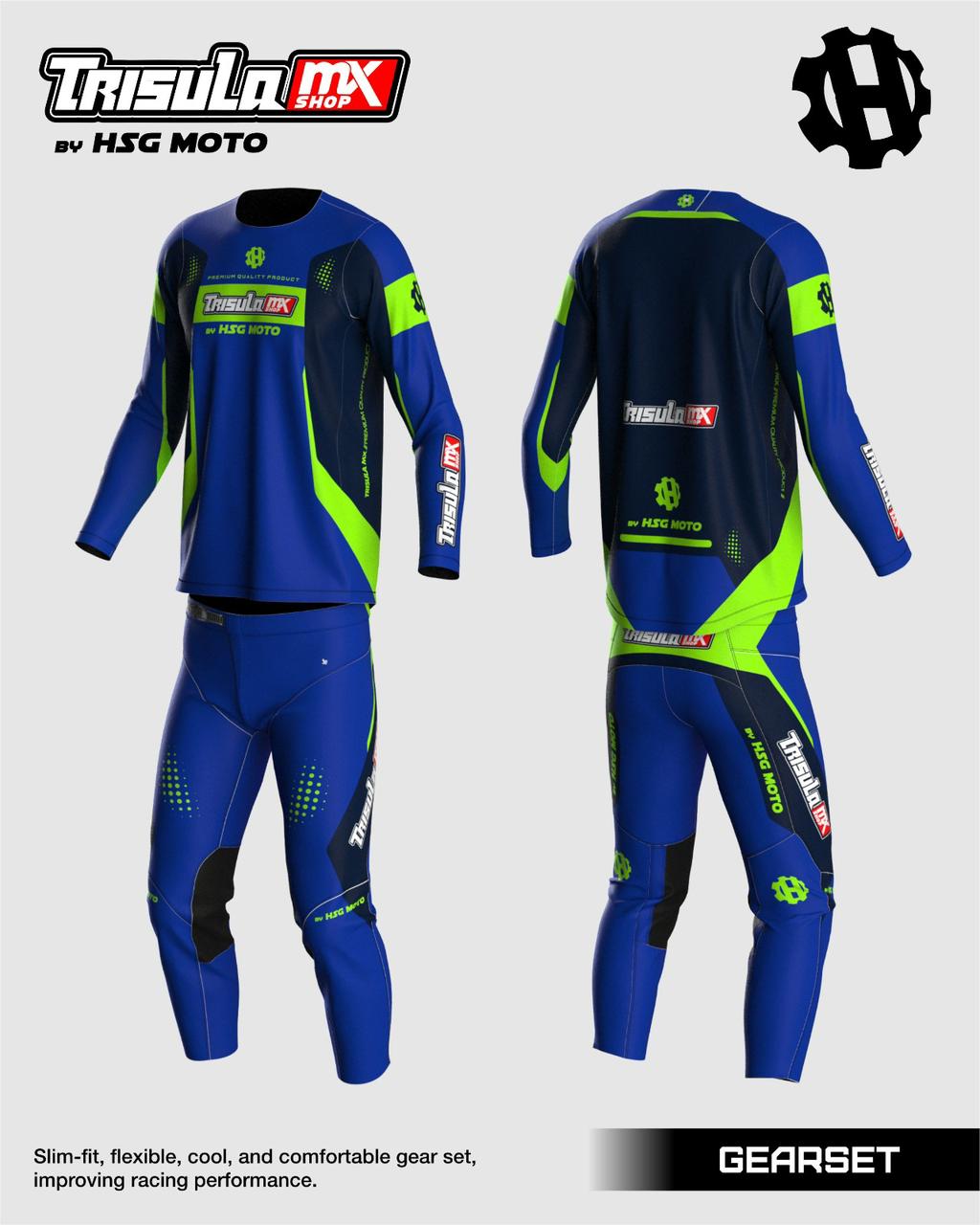 JERSET TRISULA 0226 - BLUE-BLACK