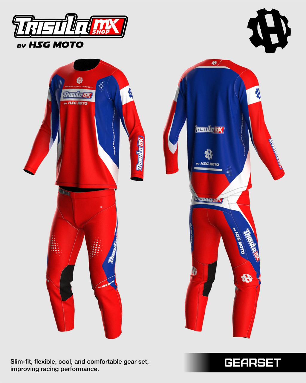 JERSET TRISULA 0226 - RED-BLUE