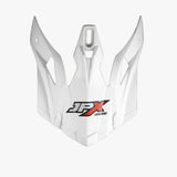 JPX PARTS HELMET PEAK (PET FOX 1) WHITE DOFF ALL SIZE