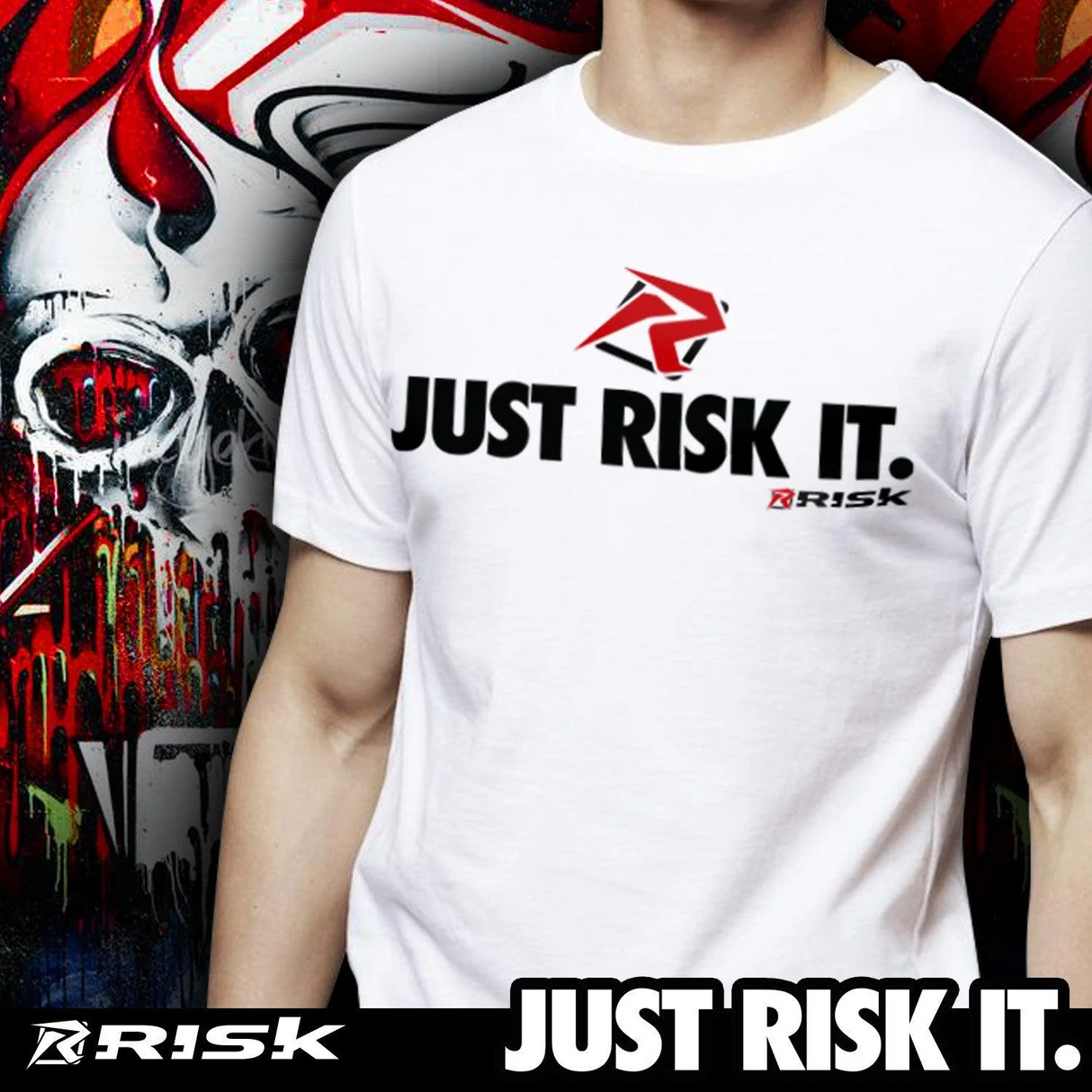 RISK RACING T-SHIRT JUST RISK IT