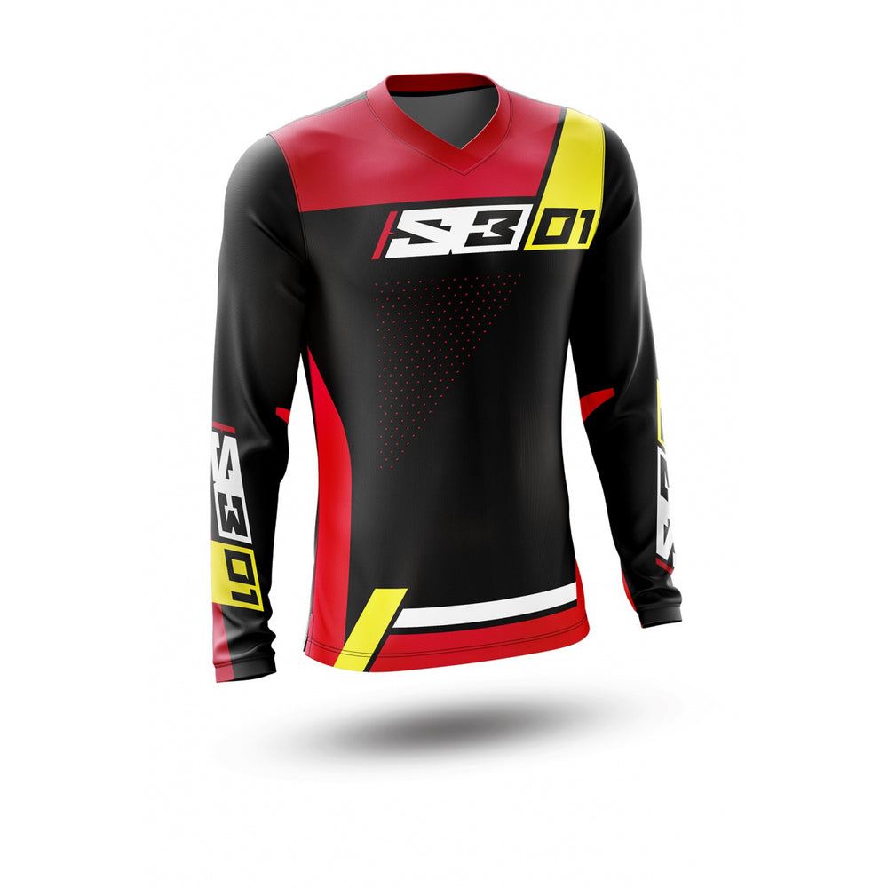 S3 ENDURO SHIRT COLLECTION 01 JERSEY - BLACK/RED