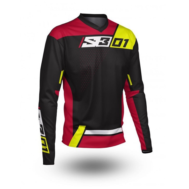 S3 Pilot Trial Kids Jersey - Black/Red