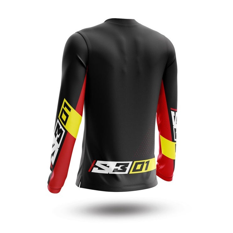 S3 Pilot Trial Kids Jersey - Black/Red
