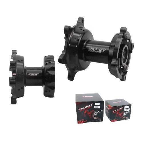 SCARLET RACING - TROMOL SET CRF150 36H DOUBLE BEARING CNC - BLACK