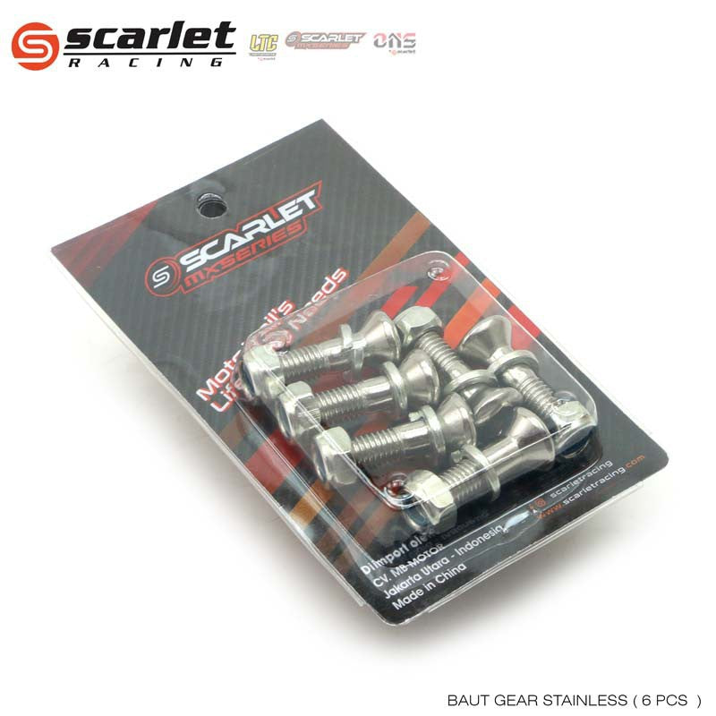 SCARLET RACING BAUT GEAR STAINLESS 6-PCS