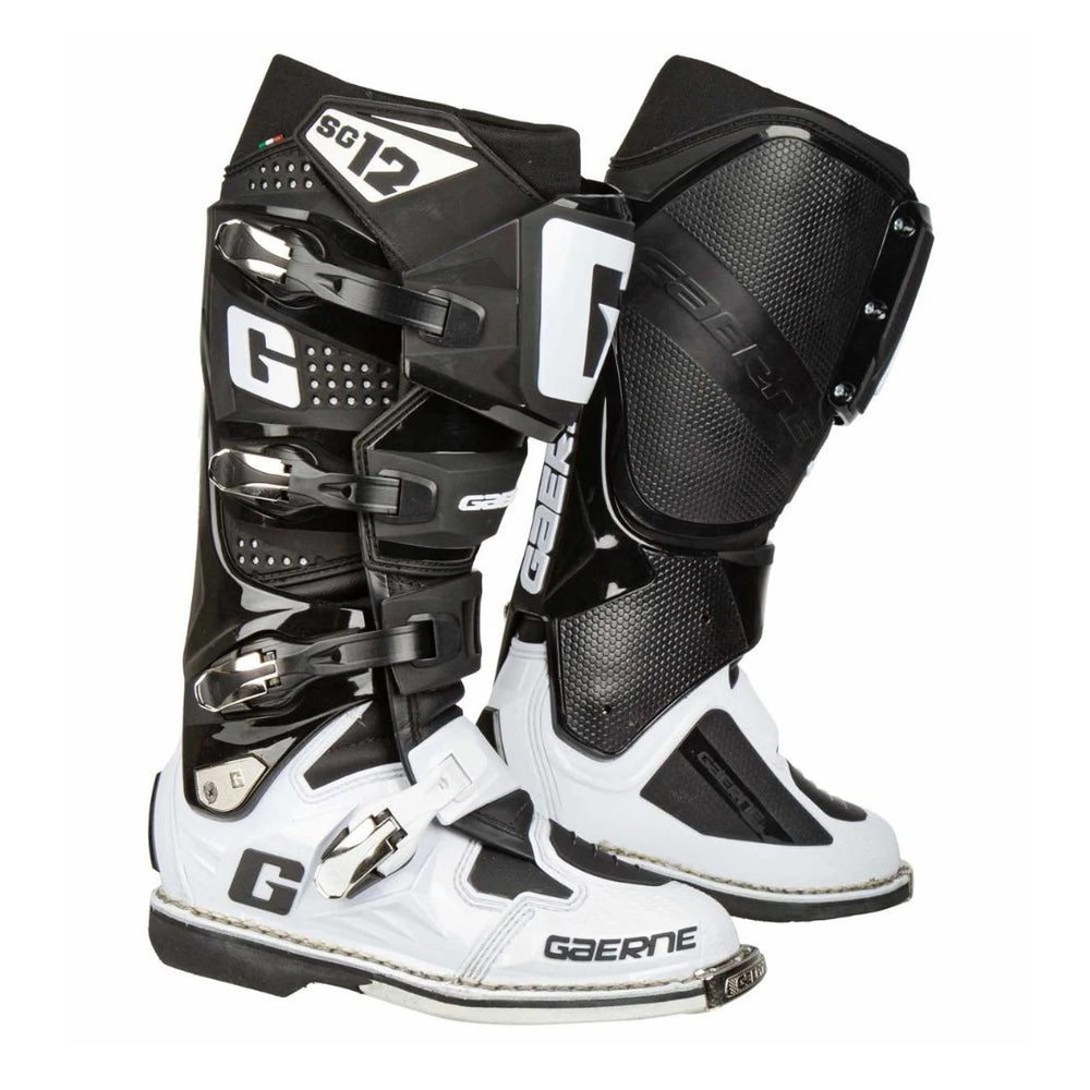GAERNE SG-12 OFFROAD BOOTS - BLACK/WHITE