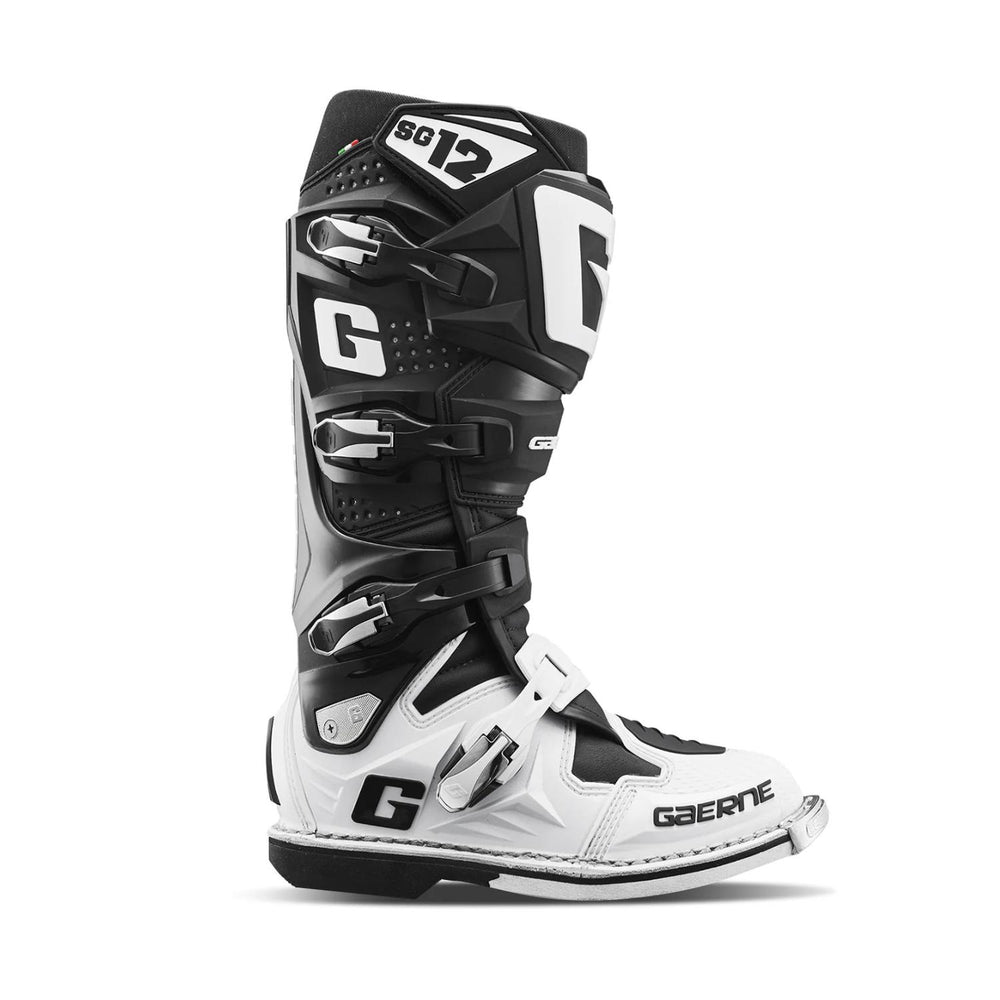 GAERNE SG-12 OFFROAD BOOTS - BLACK/WHITE