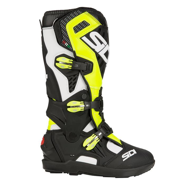 SIDI ATOJO SRS MX BOOTS - WHITE BLACK YELLOW