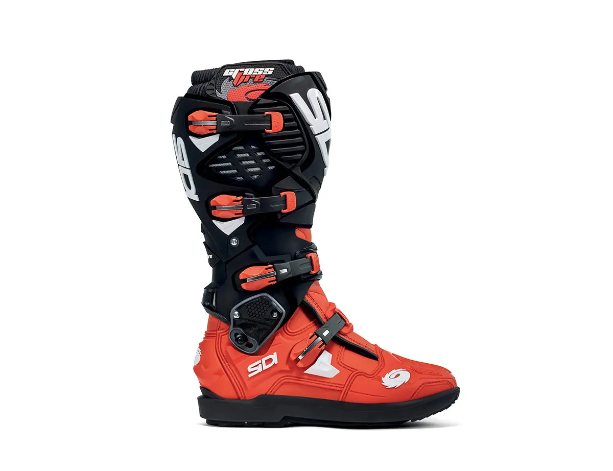 SIDI CROSSFIRE 3 SRS MX BOOTS - RED-RED-BLACK