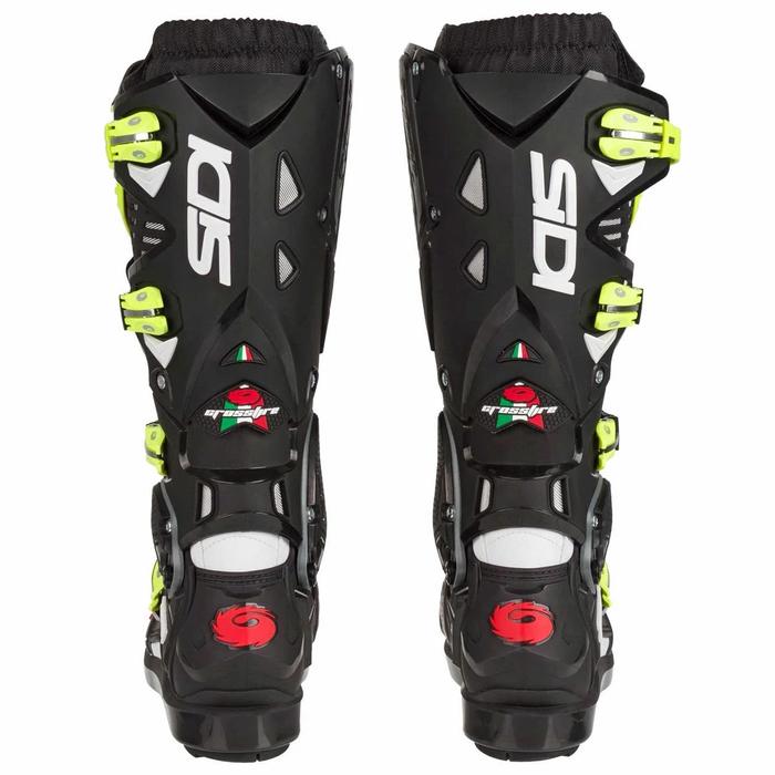 SIDI CROSSFIRE 3 SRS MX BOOTS - WHITE-BLACK-F.YELLOW