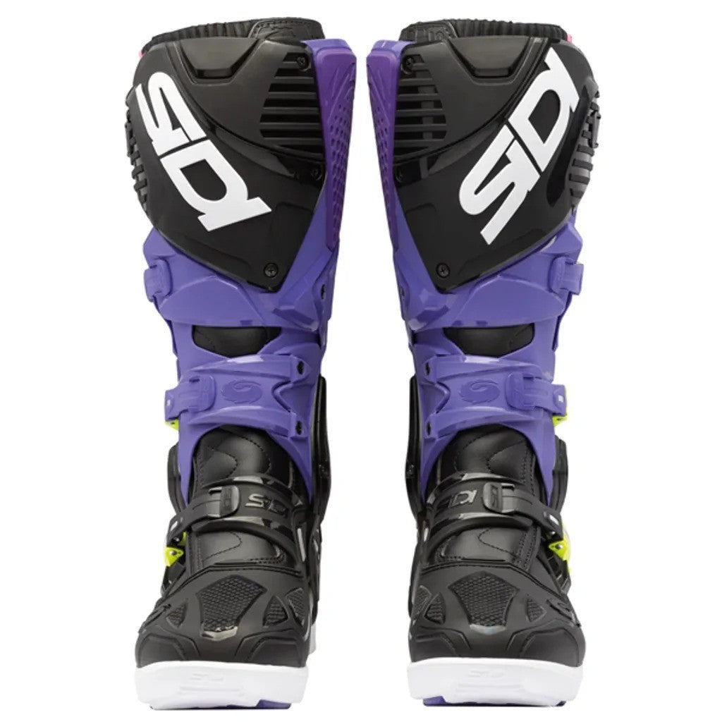 SIDI CROSSFIRE 3 SRS MX BOOTS VIOLET BLACK-FLUO YELLOW