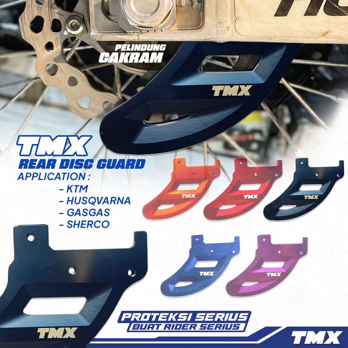TMX REAR DISC GUARD - BLACK