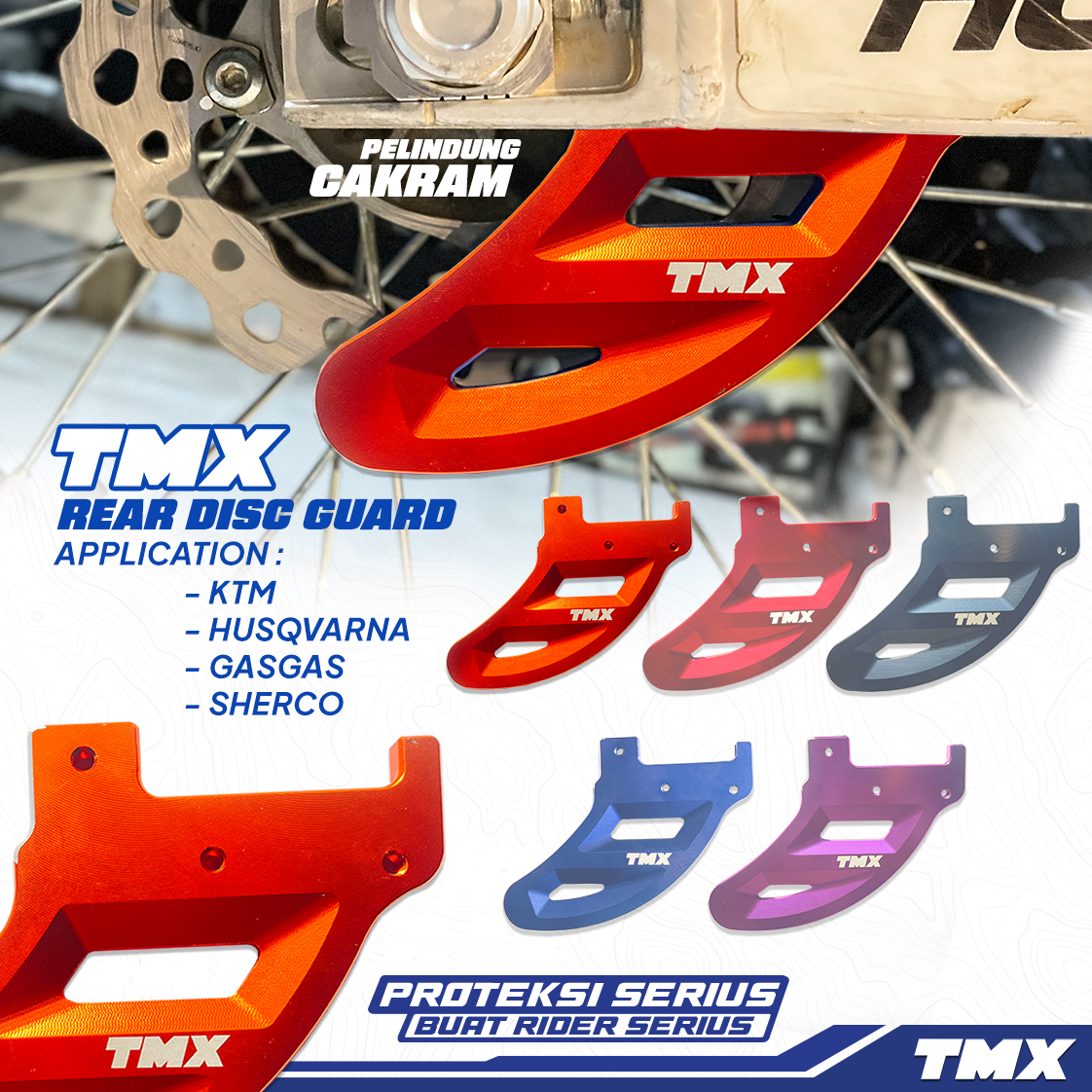 TMX REAR DISC GUARD - ORANGE