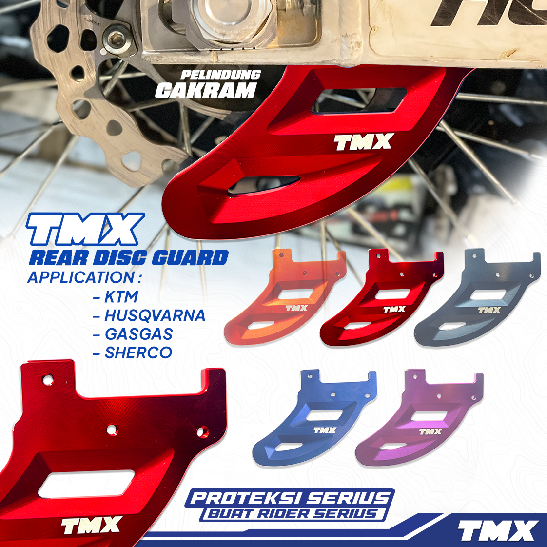 TMX REAR DISC GUARD - RED