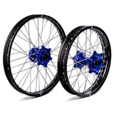 X-GRIP WHEEL SET F21 X 1.6 & R18 X 2.15 FOR KTM/HUSQ - BLACK-BLUE