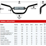 RENTHAL HANDLEBAR 996 VILLOPOTO/STEWART - BLACK